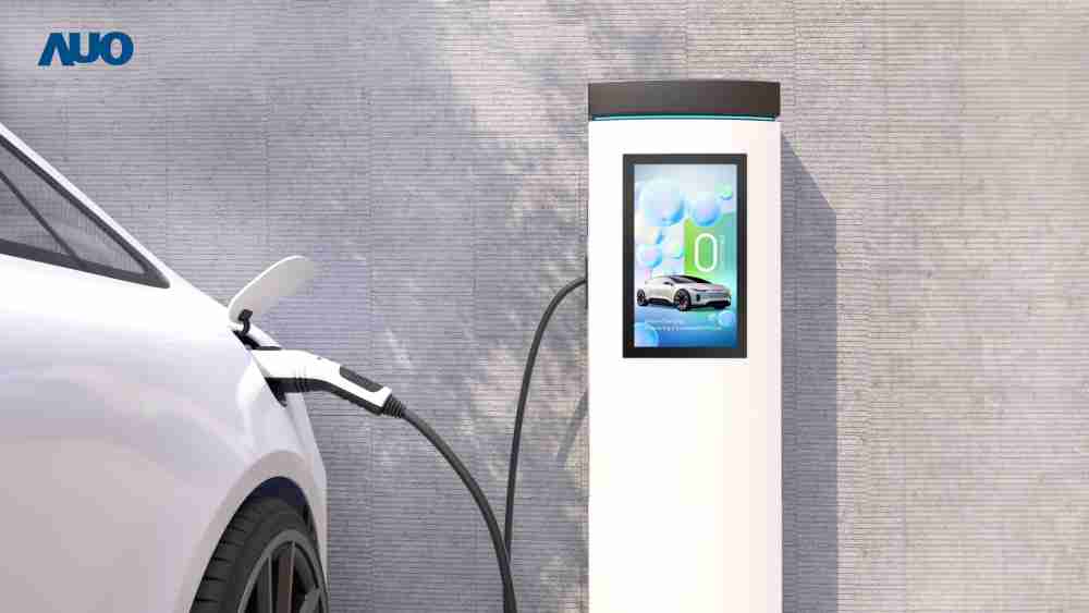 友達〝EVSE車用充電樁解決方案〞專為電動汽車充電樁設計，，，，具有高亮度、、、克服戶外艱難環境的耐溫、、耐紫外線等特性，，並搭載散熱性及擴充性強的高效能工業電腦，，，，可實現人機互動訴求，，，如資訊顯示、、、支付等應用