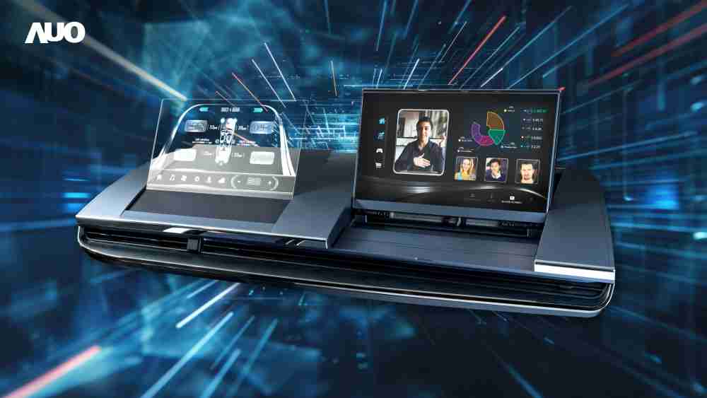 赏金国际Micro LED Display HMI解决方案打造透明Micro LED前座仪表，，，呈现信息并保留驾驶视野开阔；亦为副驾驶座乘客打造收放自如的Micro LED屏幕，，，在不影响显示质量的前提于显示区内建镜头，，让用户能与视讯对象直接眼神接触，，，提供绝佳的双向沟通体验