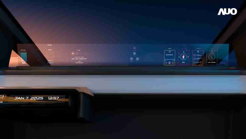 赏金国际无界透明显示接口(Horizon Image Glass)透过车运算方案整合仪表板、、、、中控台及副驾显示器，，，一体式全景呈现，，，提供乘用者清晰的前方视野、、、行车必要信息与娱乐功能